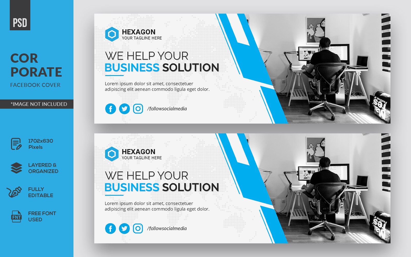 Plantilla De Identidad Corporativa "Facebook Cover" #119088
