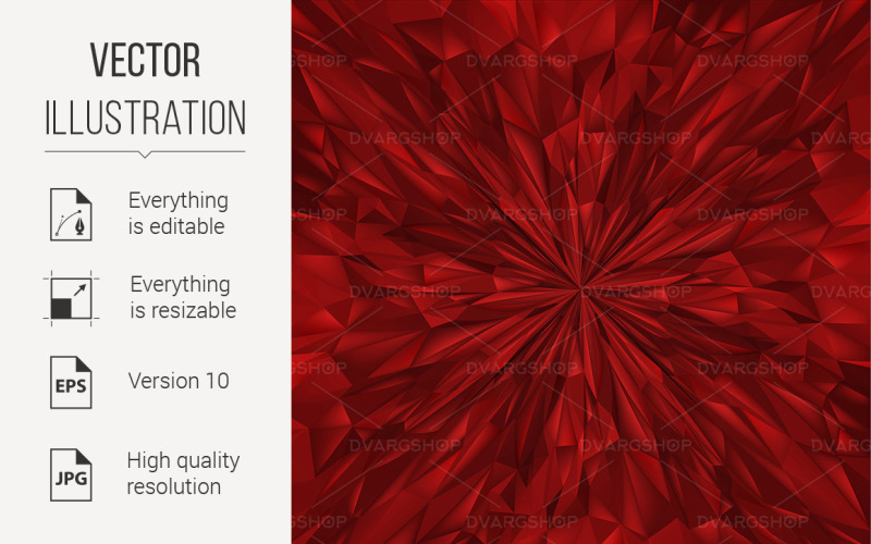 Abstract Red Composition - Vector Image Vector Graphic
