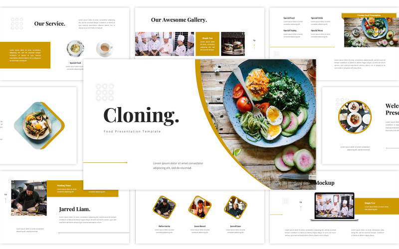 Cloning - Food Google Slides template PowerPoint Template