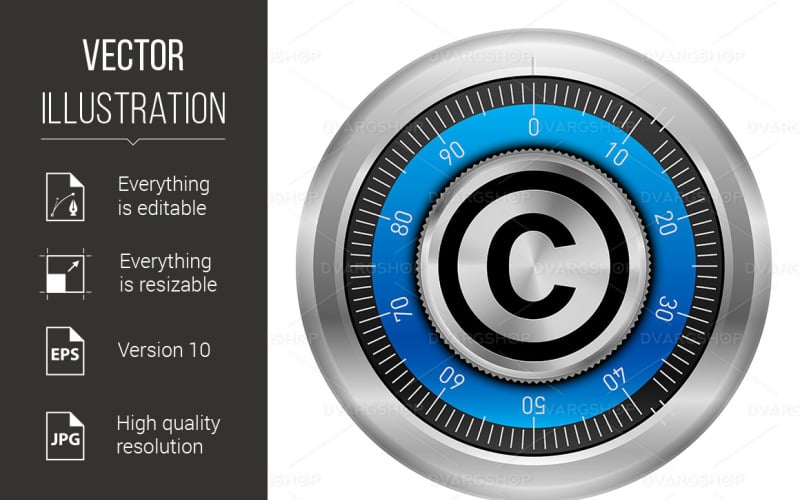Copyright Protection - Vector Image Vector Graphic