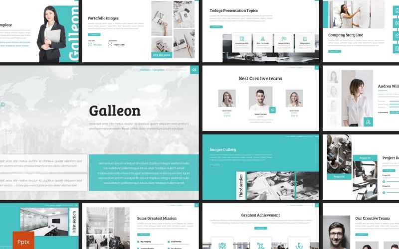 Galleon PowerPoint template PowerPoint Template