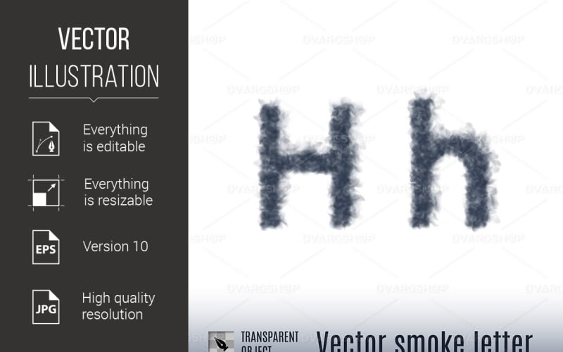 Smoke Letter - Vector Image Vector Graphic