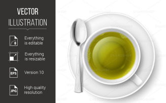 Tea Drinking - Vector Image