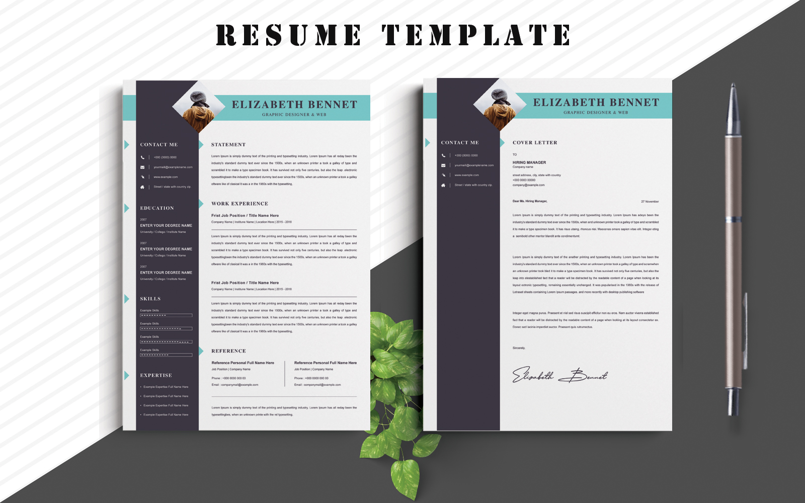 Template #119258 Clean Resume Webdesign Template - Logo template Preview