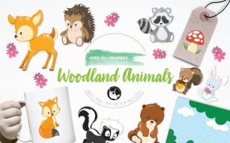 Woodland Animals Illustration Pack - Vector Image