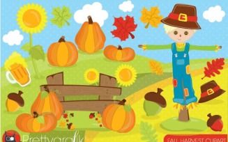 Fall Harvest Clipart - Vector Image