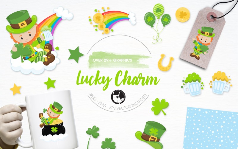 St-Patrick's Illustration Pack - Vector Image Vector Graphic