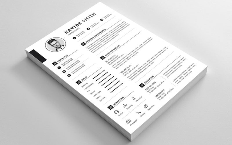 Kit Graphique #119475 Resume Cv Divers Modles Web - Logo template Preview