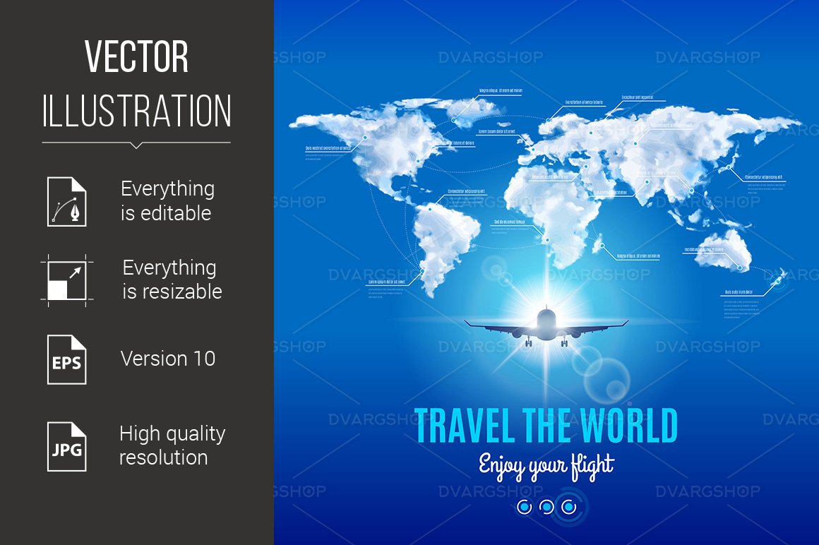 Template #119587 Travel Airplane Webdesign Template - Logo template Preview