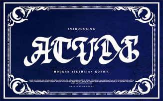 Acude | Modern Victorian Gothic Font