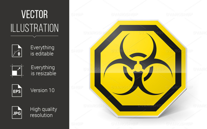 Biohazard sign - Vector Image Vector Graphic