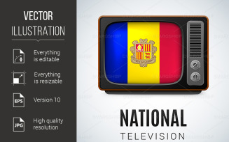 National Television - Vector Image