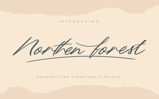 Northern Forest | Handwritten Signature Typeface Font