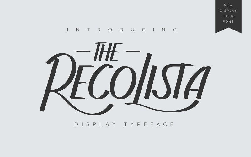 The Recolista | Display Typeface Font
