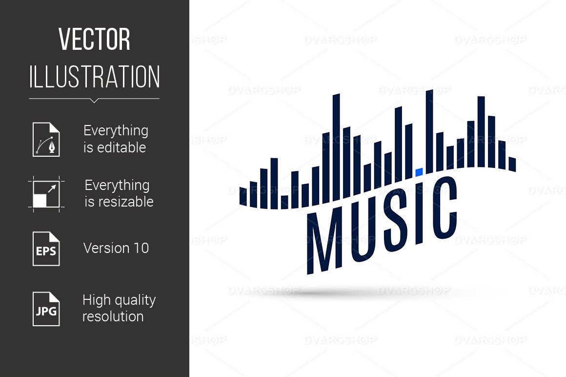 Template #119657 Sound Wave Webdesign Template - Logo template Preview