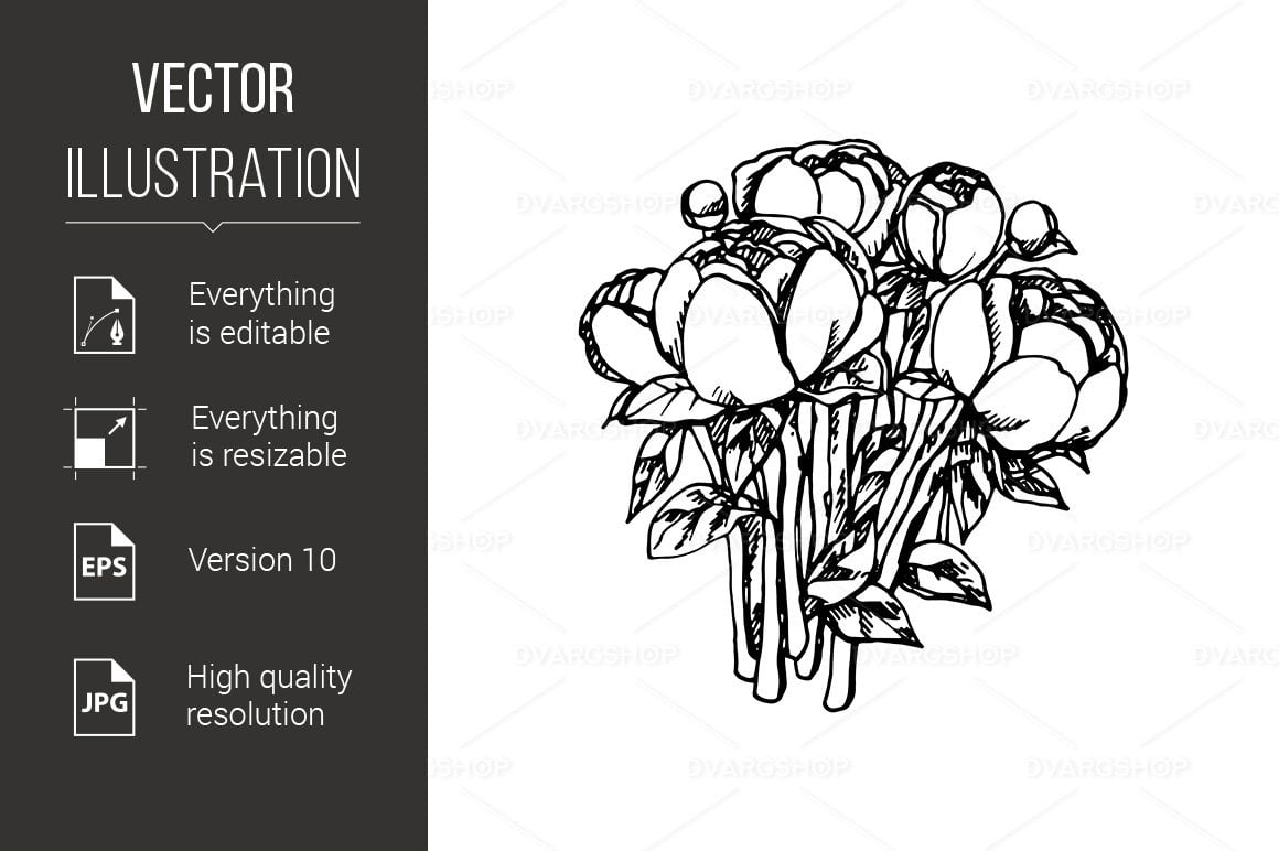 Kit Graphique #119697 Peony White Divers Modles Web - Logo template Preview