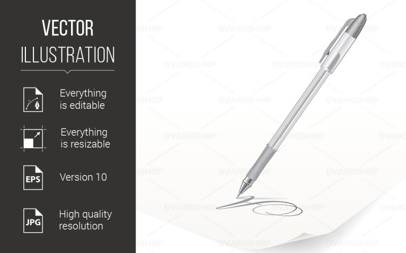 Ballpoint pen - Vector Image Vector Graphic