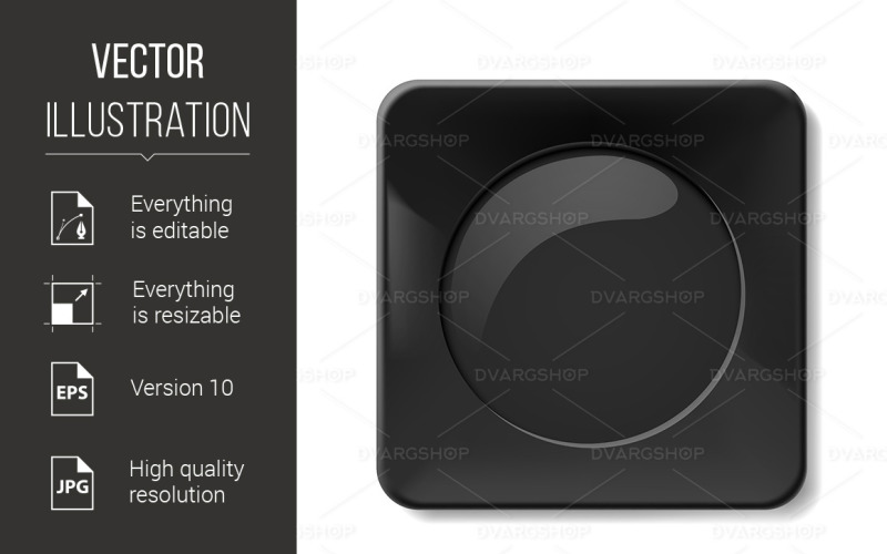 Black plate - Vector Image Vector Graphic