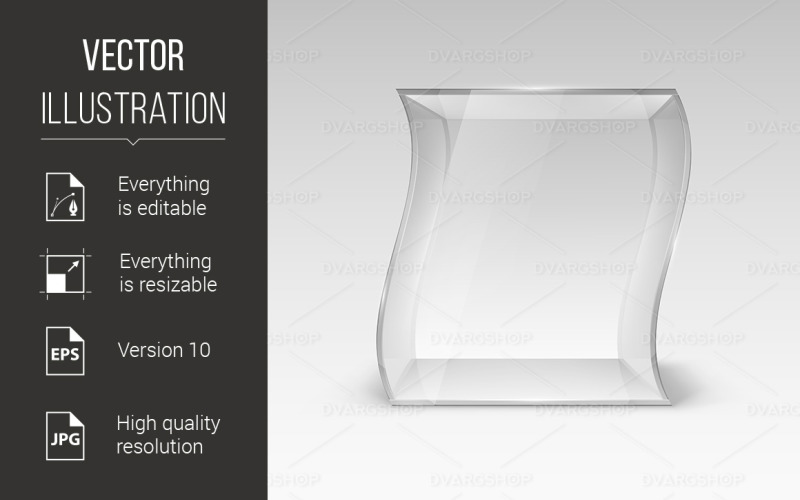Glass Showcase - Vector Image Vector Graphic