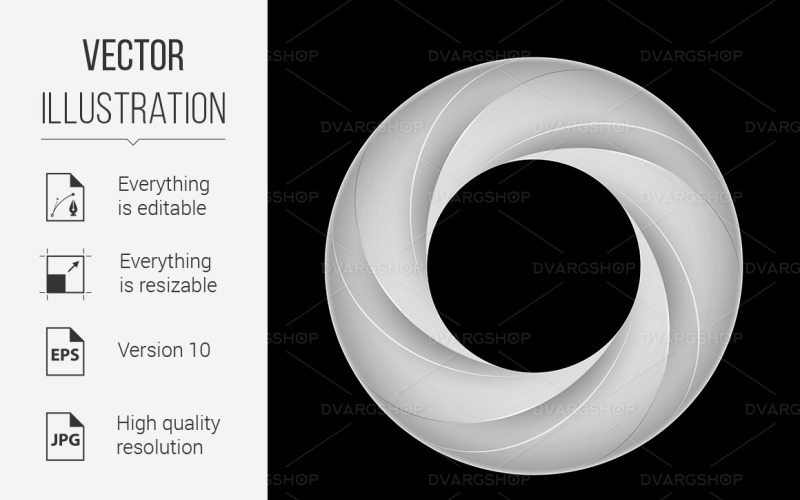 Metal Spiral Ring - Vector Image Vector Graphic