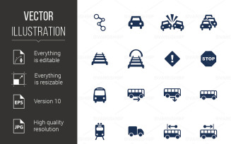 Transportation Icons - Vector Image
