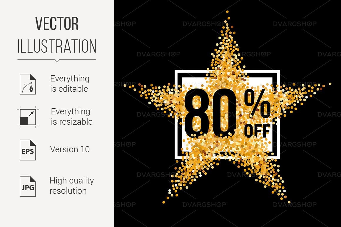 Template #119703 Star Sale Webdesign Template - Logo template Preview