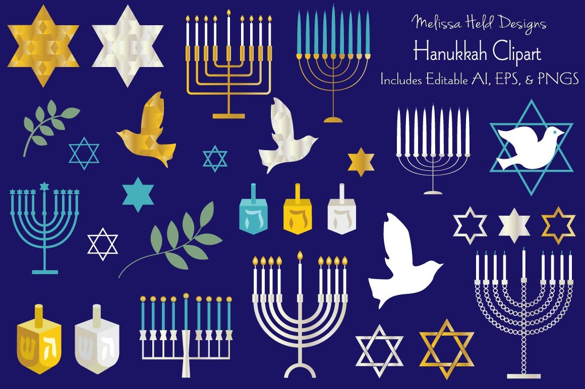 Kit Graphique #119786 Hanukkah Chanukah Divers Modles Web - Logo template Preview