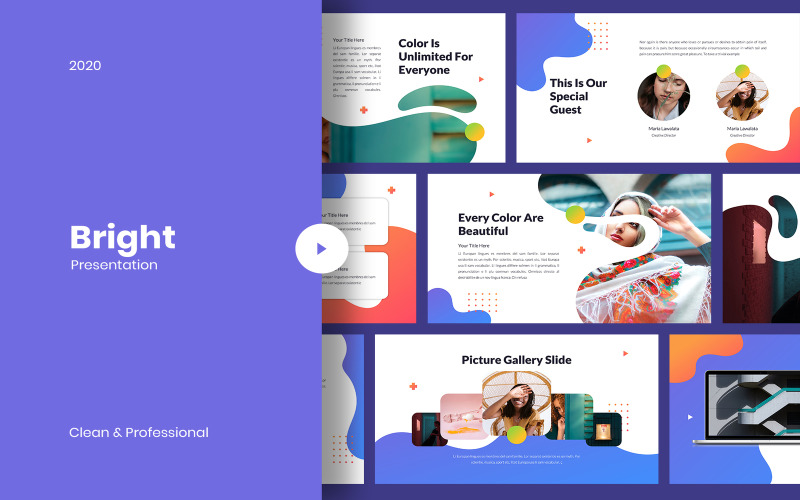 Bright - Creative PowerPoint template PowerPoint Template