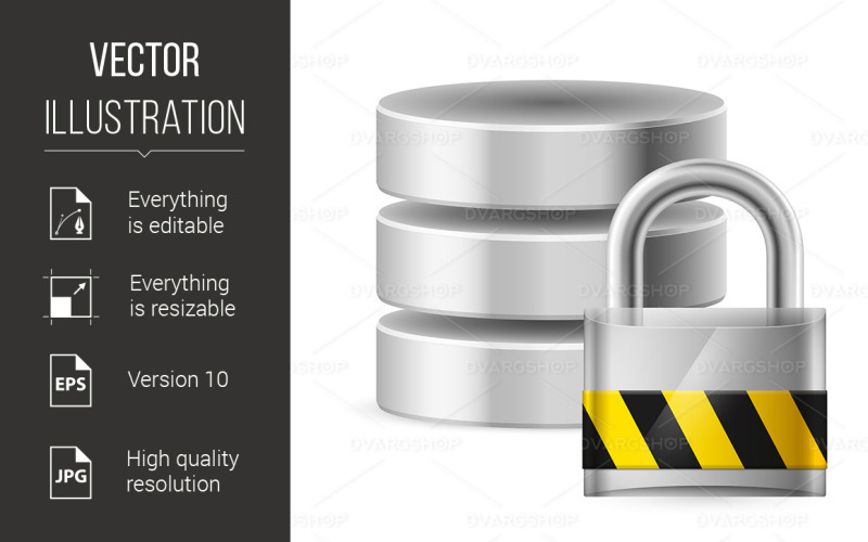 Database Icon Off - Vector Image Vector Graphic