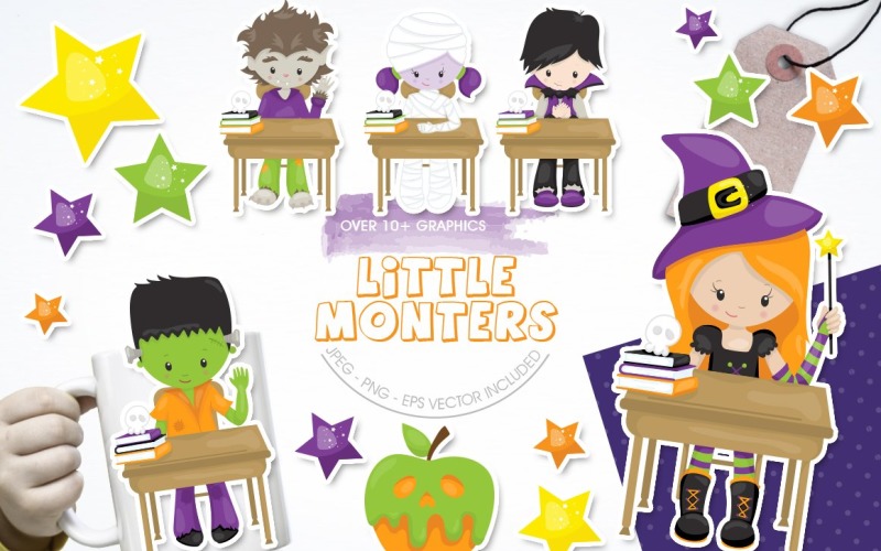 Little Monster - Vector Image Vector Graphic