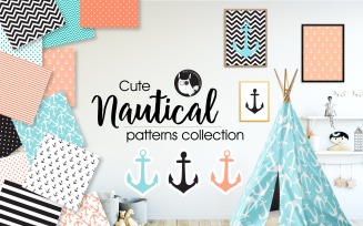Nautical Patterns collection - Vector Image