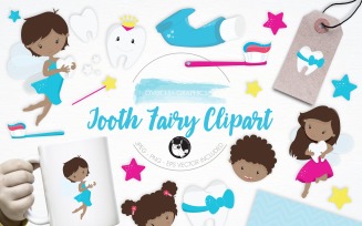 Tooth Fairy Clipart illustrations - Vector Image