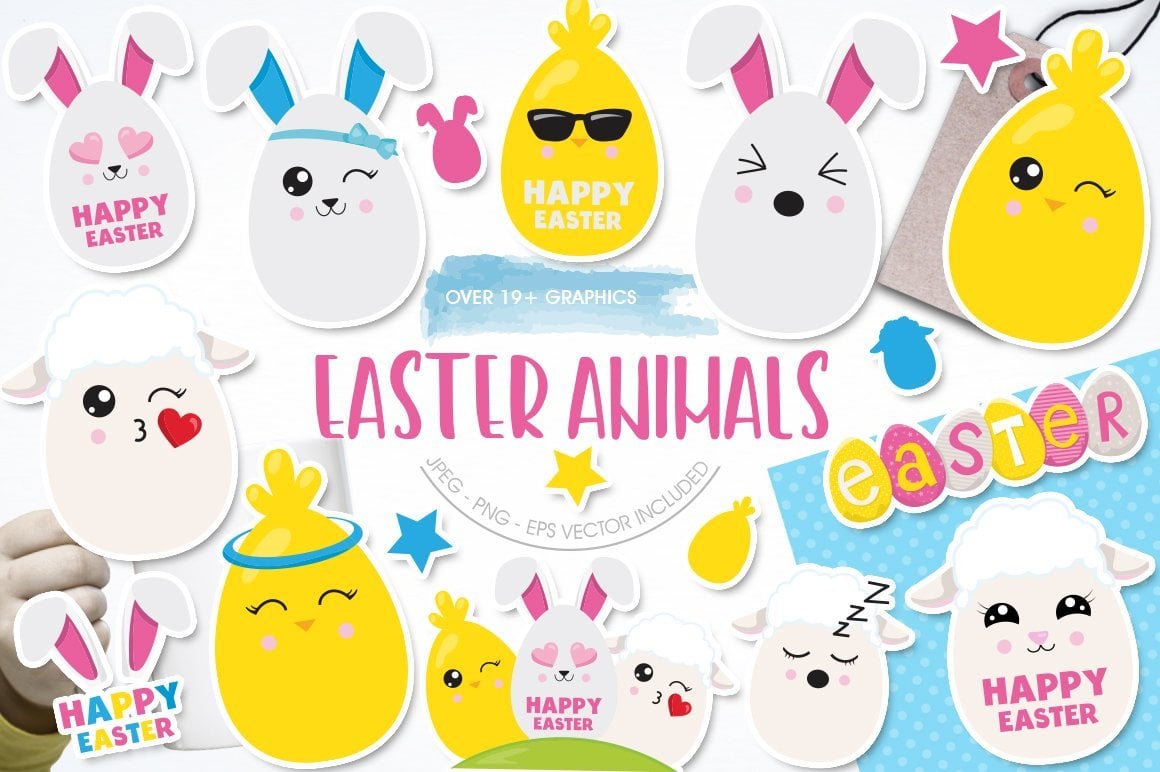 Kit Graphique #119956 Animals Easter Divers Modles Web - Logo template Preview