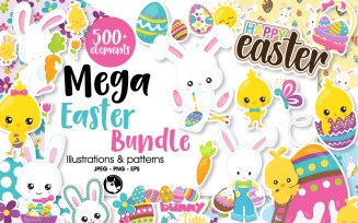 Easter Mega Bundle, over 500+ - Vector Image