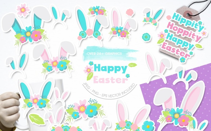 Happy Easter - Vector Image Vector Graphic