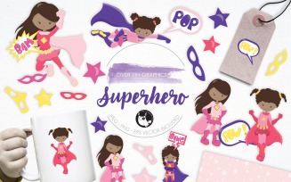 Superhero illustration pack - Vector Image