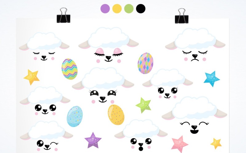 Easter Lamb - Vector Image Vector Graphic