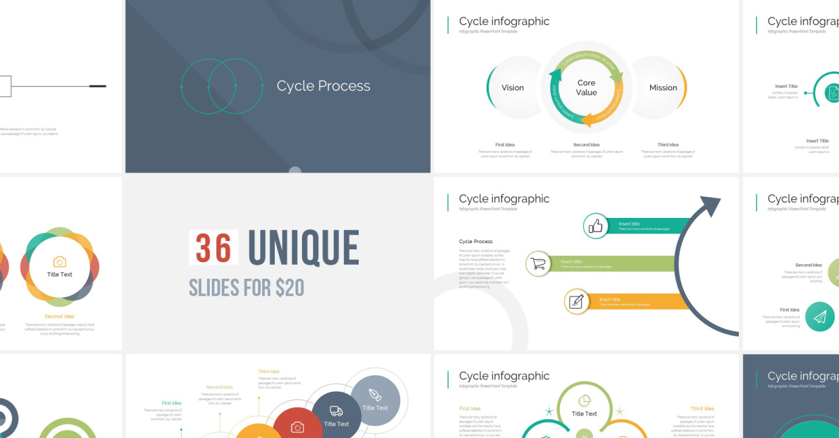 Cycle Process Infographic PowerPoint template