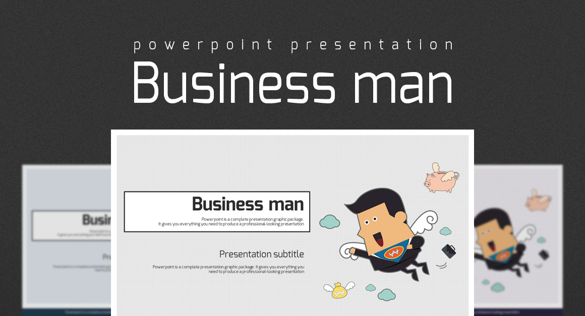 Business Man PowerPoint template #100961 - TemplateMonster