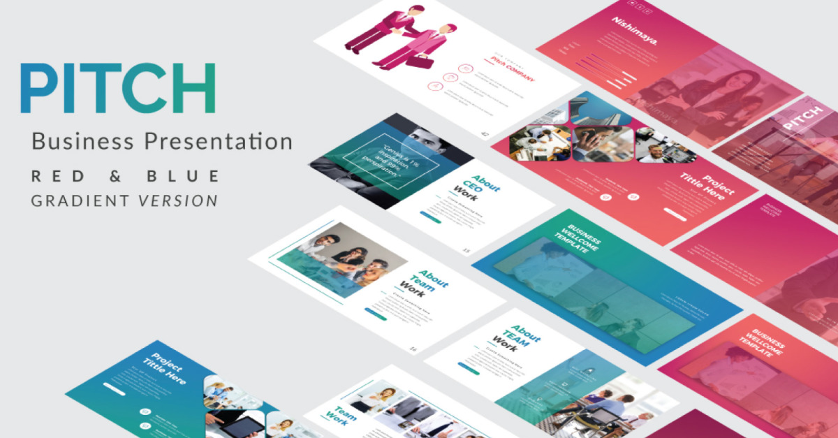 Pitch Presentation PowerPoint template - TemplateMonster