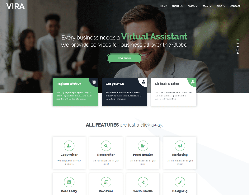 VIRA Website HTML Template