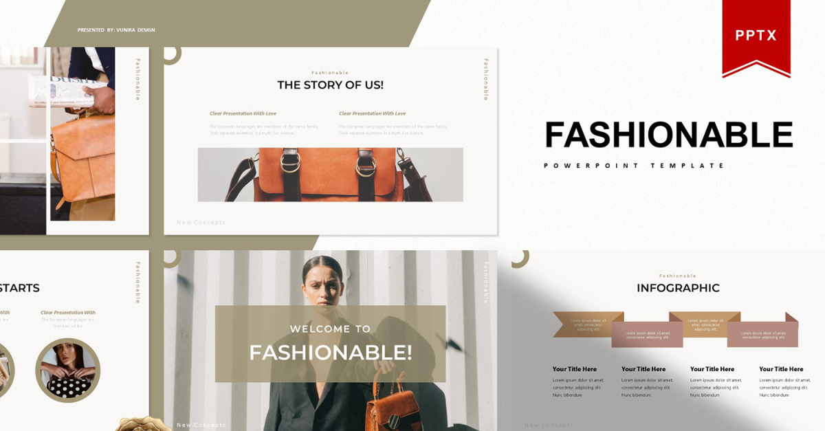 Fashionable | PowerPoint template #103458 - TemplateMonster