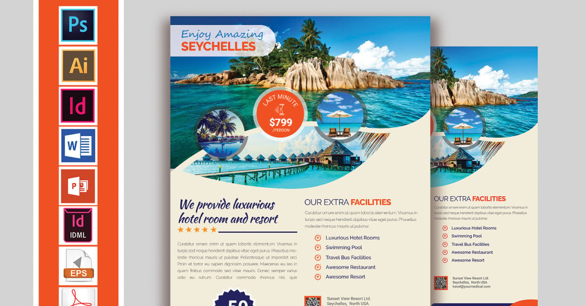 Travels & Tours Flyer Vol-03 - Corporate Identity Template