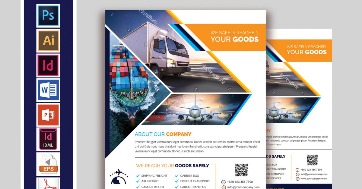 Freight Transport Agency Flyer Vol-03 - Corporate Identity Template