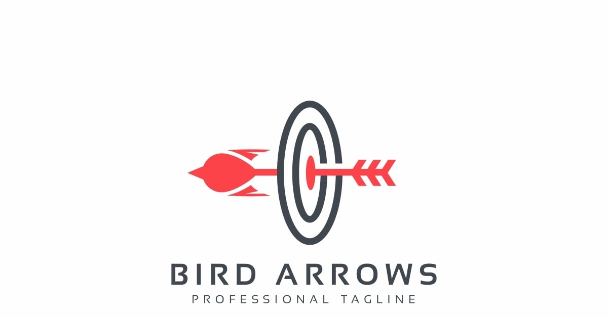 Bird Arrows Target Logo Template #106983 - TemplateMonster