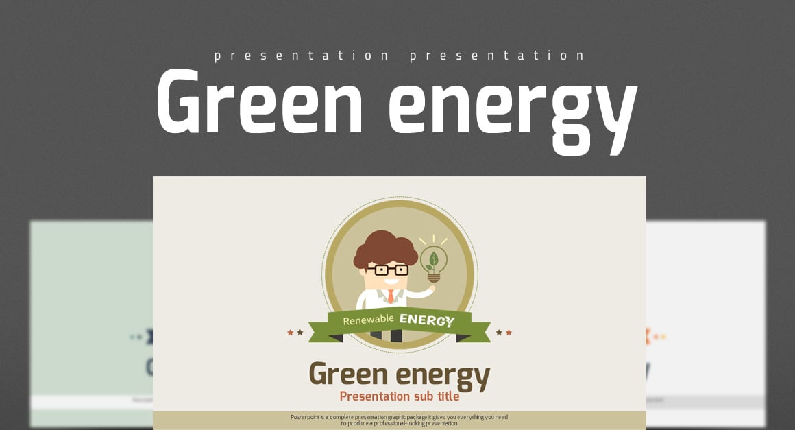 Green Energy PowerPoint Template #107842 - TemplateMonster