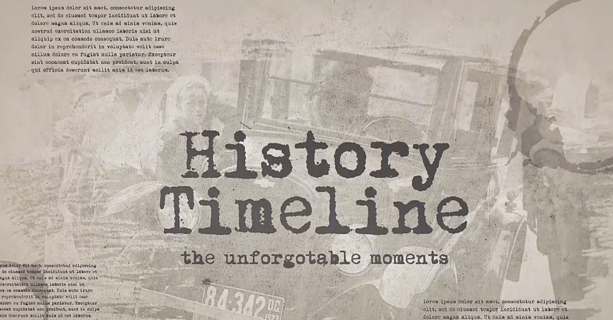 History Timeline Premiere Pro Template - TemplateMonster