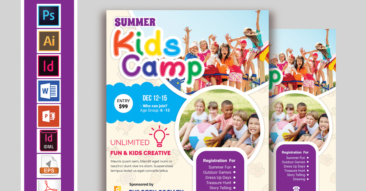 Kids Summer Camp Flyer Vol-09 - Corporate Identity Template