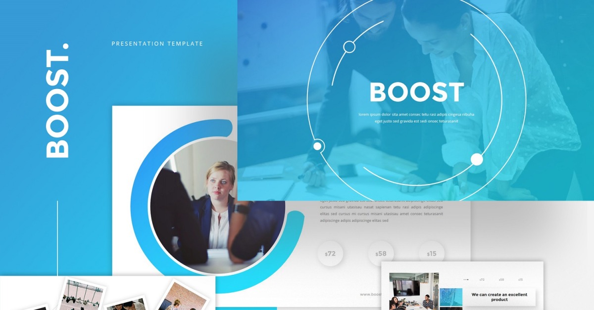 Boost - Business PowerPoint template - TemplateMonster