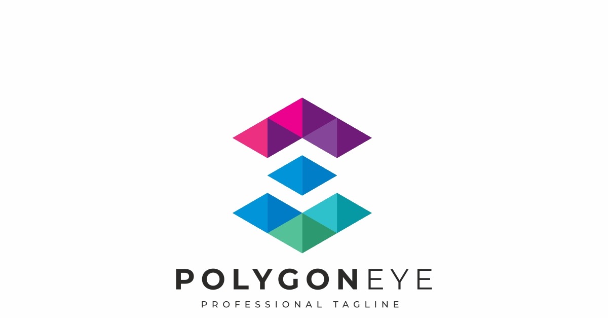 Modelo de logotipo Polygon Eye #110262 - TemplateMonster